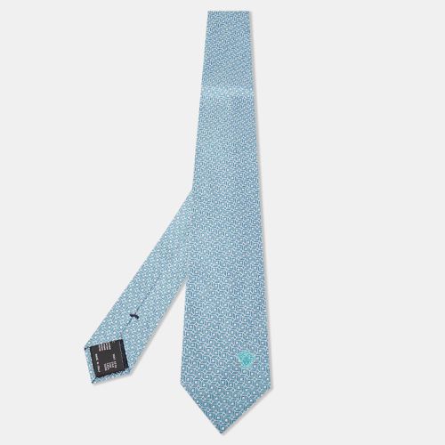 Geometric Pattern Jacquard Silk Tie - Versace - Modalova