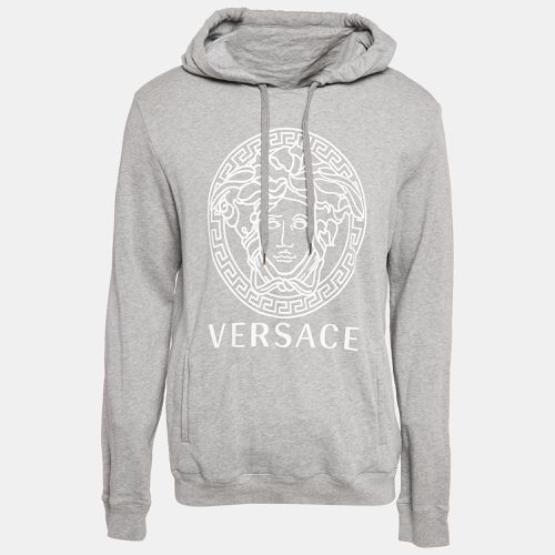 Medusa Print Cotton Knit Hoodie XL - Versace - Modalova