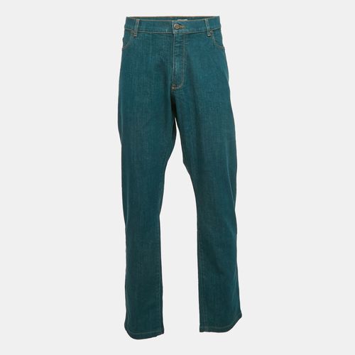 Teal Denim Slim Fit Jeans 4XL Waist 44" - Z Zegna - Modalova