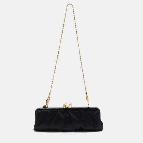 Satin and Patent Leather Kiss Lock Chain Clutch - Coach - Modalova