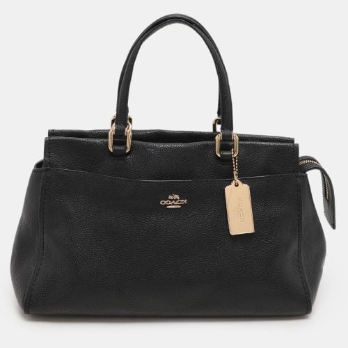 Coach Black Leather Fulton Satchel - Coach - Modalova