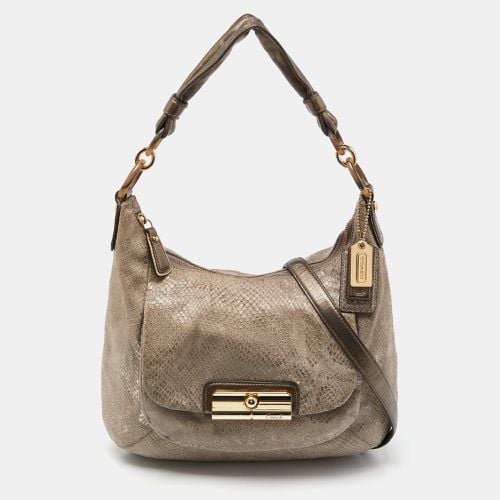 Python Embossed Leather and Leather Kristin Hobo - Coach - Modalova