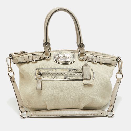 Light Snake Embossed and Leather Sophia Madison Satchel - Coach - Modalova