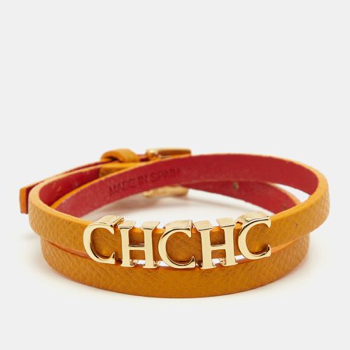 CH Logo Leather Tone Double Tour Bracelet - Carolina Herrera - Modalova