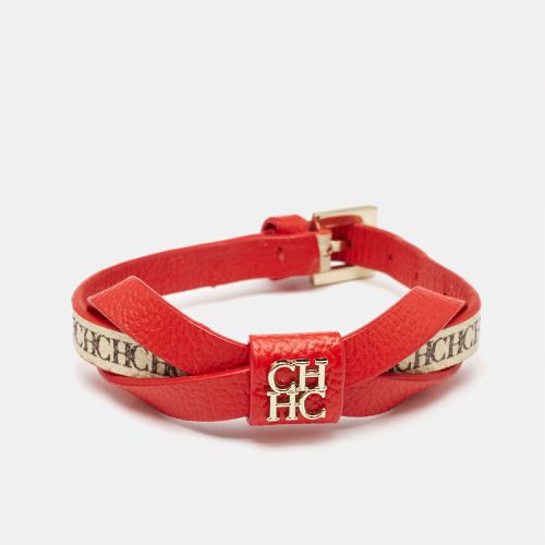 CH Leather Ribbon Gold Tone Bracelet - Carolina Herrera - Modalova