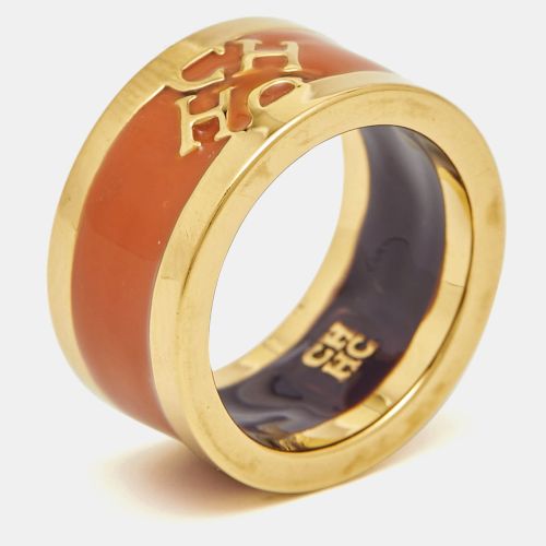 CH Enamel Tone Ring Size 53 - Carolina Herrera - Modalova