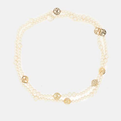 A day for Love Logo Medallion Multi Strand Station Necklace - Carolina Herrera - Modalova