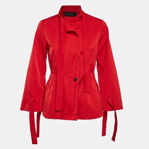 Synthetic Tie-Up Detail Zip-Up Jacket S - Carolina Herrera - Modalova