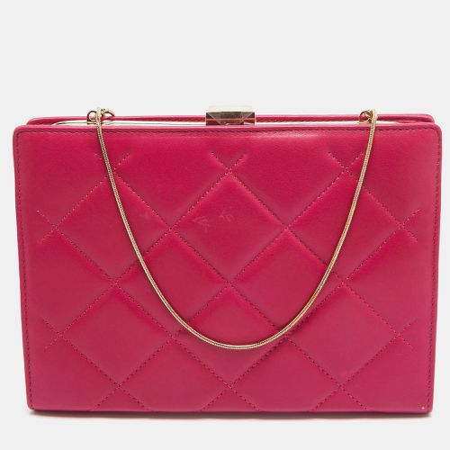 Quilted Leather Frame Chain Clutch - Carolina Herrera - Modalova