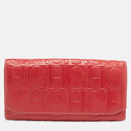 Monogram Embossed Leather Flap Continental Wallet - Carolina Herrera - Modalova