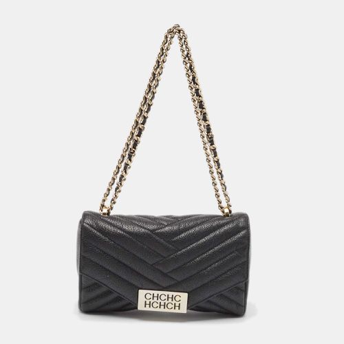 Chevron Leather Bimba Flap Shoulder Bag - Carolina Herrera - Modalova