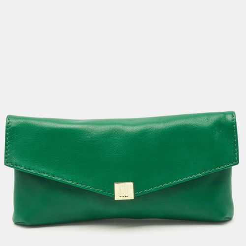 Leather Envelope Clutch - Carolina Herrera - Modalova