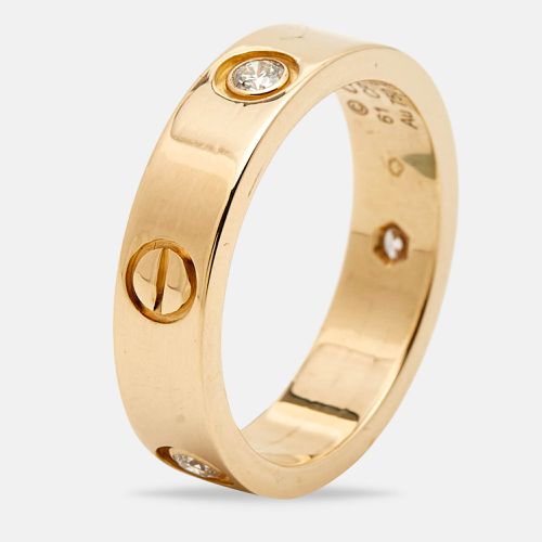 Love 3 Diamonds 18k Gold Ring Size 61 - Cartier - Modalova