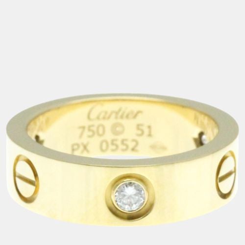 K Gold and Diamond Love Band Ring EU 51 - Cartier - Modalova