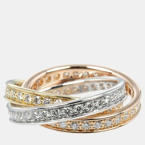 K Yellow, Rose, Gold, Diamond Trinity Ring EU 51 - Cartier - Modalova