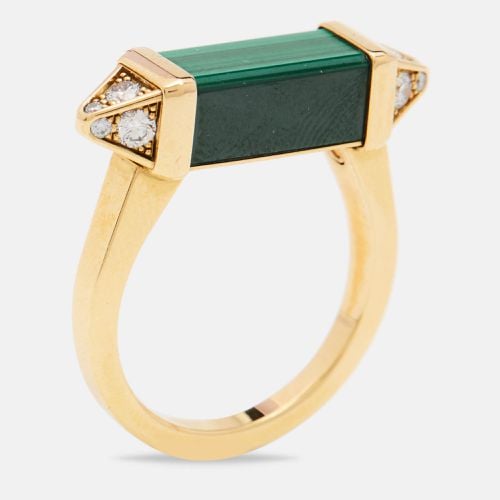 Les Berlingots de Malachite Diamonds 18k Gold Ring Size 58 - Cartier - Modalova