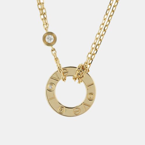 K Gold Diamond Love Double Chain Necklace - Cartier - Modalova