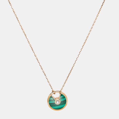 Amulette De Malachite Diamonds 18k Rose Small Model Necklaces - Cartier - Modalova