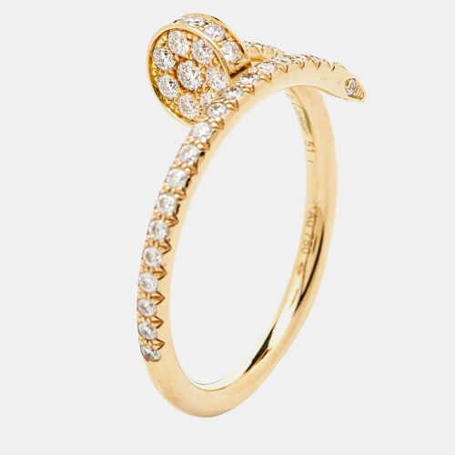 Juste Un Clou Diamond Half Paved 18k Gold Ring Size 51 - Cartier - Modalova