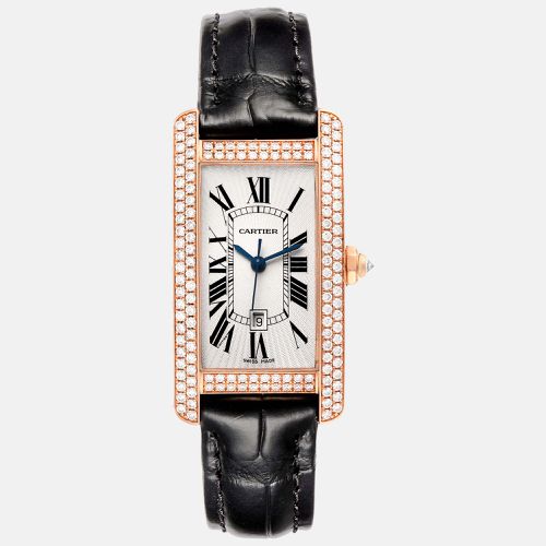 Tank Americaine Midsize Rose Gold Diamond Ladies Watch 23.0 mm - Cartier - Modalova