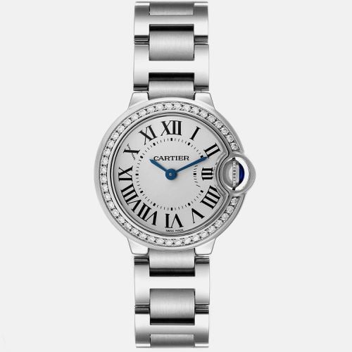 Ballon Bleu Diamond Steel Ladies Watch 28.0 mm - Cartier - Modalova