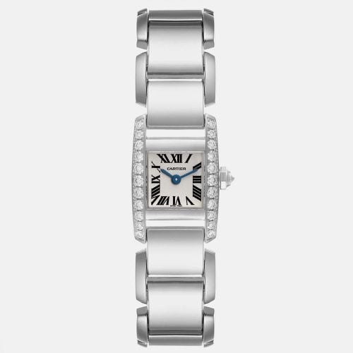 Tankissime Dial White Gold Diamond Ladies Watch WE70069H 16 mm - Cartier - Modalova