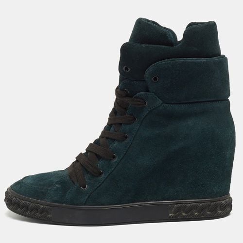 Teal Suede Lace Up Ankle Boots Size 39 - Casadei - Modalova