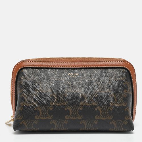 Triomphe Coated Canvas Mini Cosmetic Pouch - Celine - Modalova