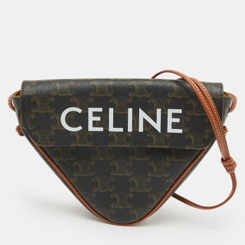 Triomphe Canvas and Leather Triangle Crossbody Bag - Celine - Modalova
