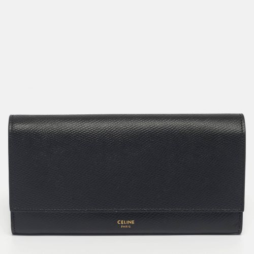 Leather Large Flap Continental Wallet - Celine - Modalova
