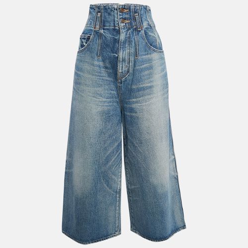 Washed Denim High Waist Wide Leg Jeans S Waist 26" - Celine - Modalova