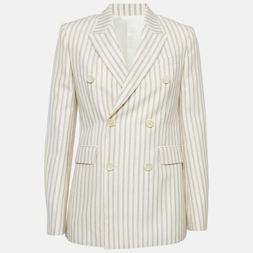 Striped Wool Double Breasted Blazer S - Celine - Modalova