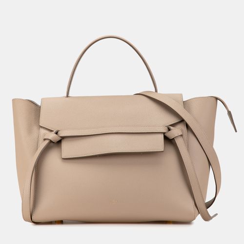 Light Taupe Grained Calfskin Micro Belt Bag - Celine - Modalova