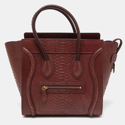 Dark Python Micro Luggage Tote - Celine - Modalova