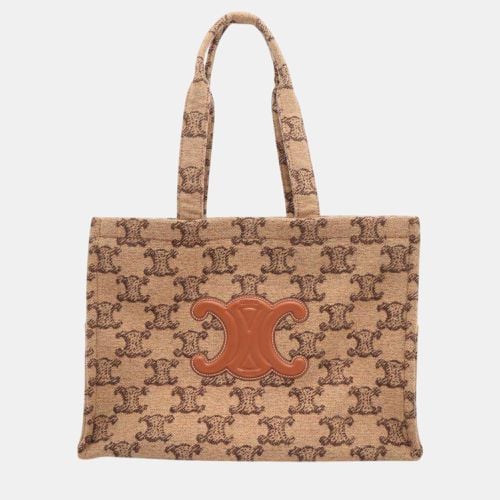 Camel Wool Leather Triomphe Cabas Thais Tote Bag Size Large - Celine - Modalova