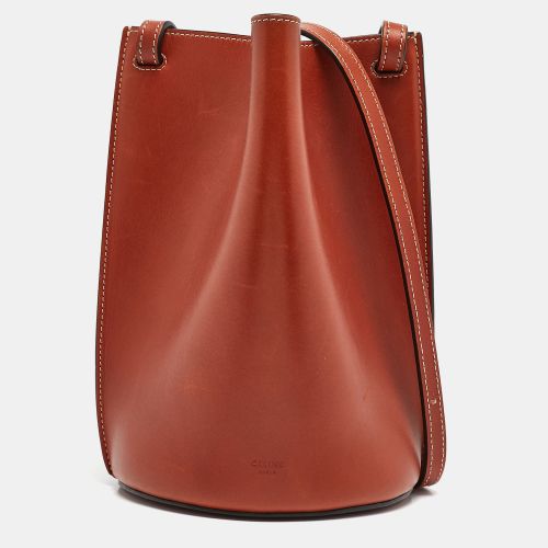 Leather Mini Pinched Bucket Bag - Celine - Modalova