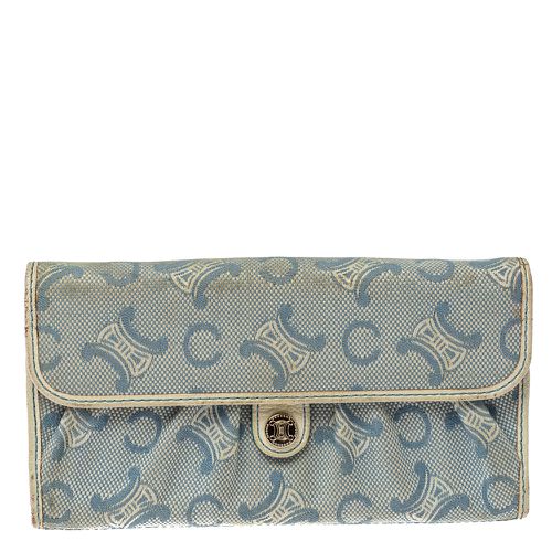 Macadam Denim and Leather Trim Continental Wallet - Celine - Modalova