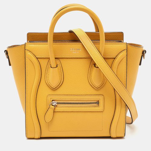 Céline Mustard Leather Nano Luggage Tote - Celine - Modalova