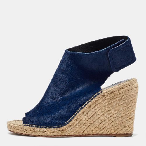 Calf Hair Open Toe Espadrille Wedge Sandals Size 40 - Celine - Modalova