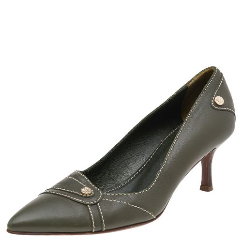 Leather Pointed Toe Pumps Size 36.5 - Celine - Modalova