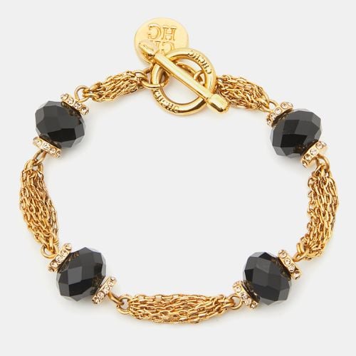 Carolina Herrera Crystals Tone Multi Strand Black Beaded Toggle Bracelet - CH Carolina Herrera - Modalova