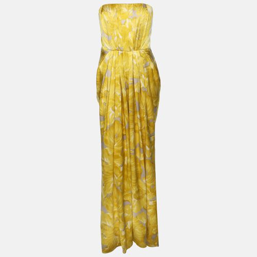 Printed Silk Strapelss Long Dress S - CH Carolina Herrera - Modalova