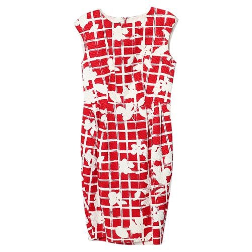 Floral Grid Printed Sheath Dress M - CH Carolina Herrera - Modalova