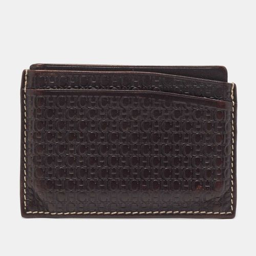 Dark Monogram Leather Card Holder - CH Carolina Herrera - Modalova