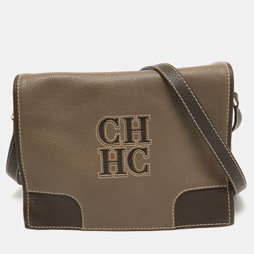 Dark Brown Leather Flap Shoulder Bag - CH Carolina Herrera - Modalova