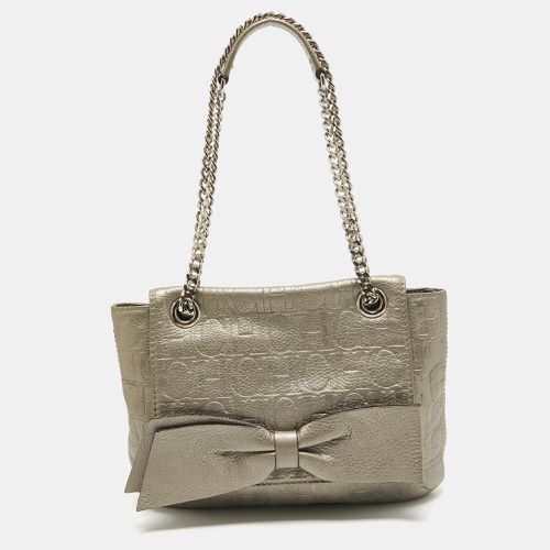 Monogram Embossed Leather Audrey Shoulder Bag - CH Carolina Herrera - Modalova