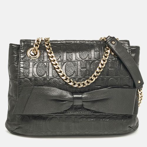 Monogram Embossed Leather Audrey Shoulder Bag - CH Carolina Herrera - Modalova