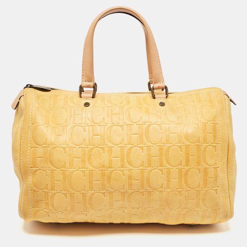 Monogram Embossed Leather Large Andy Boston Bag - CH Carolina Herrera - Modalova