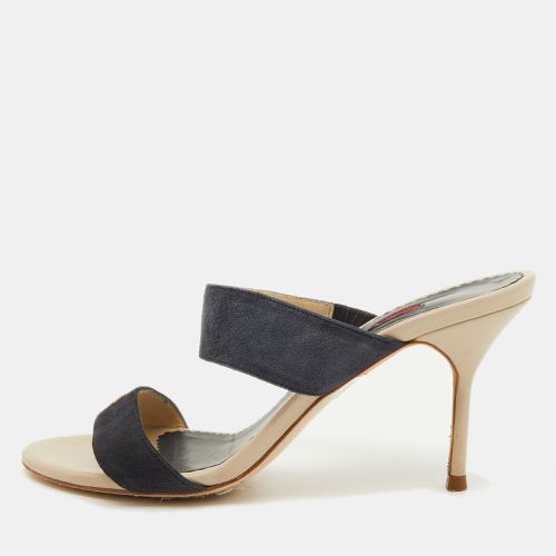 Suede Slide Sandals Size 38 - CH Carolina Herrera - Modalova