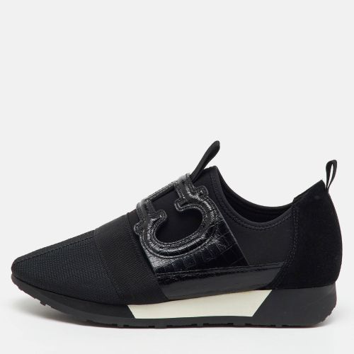 Croc Embossed Leather, Suede and Fabric Slip On Sneakers Size 37 - CH Carolina Herrera - Modalova